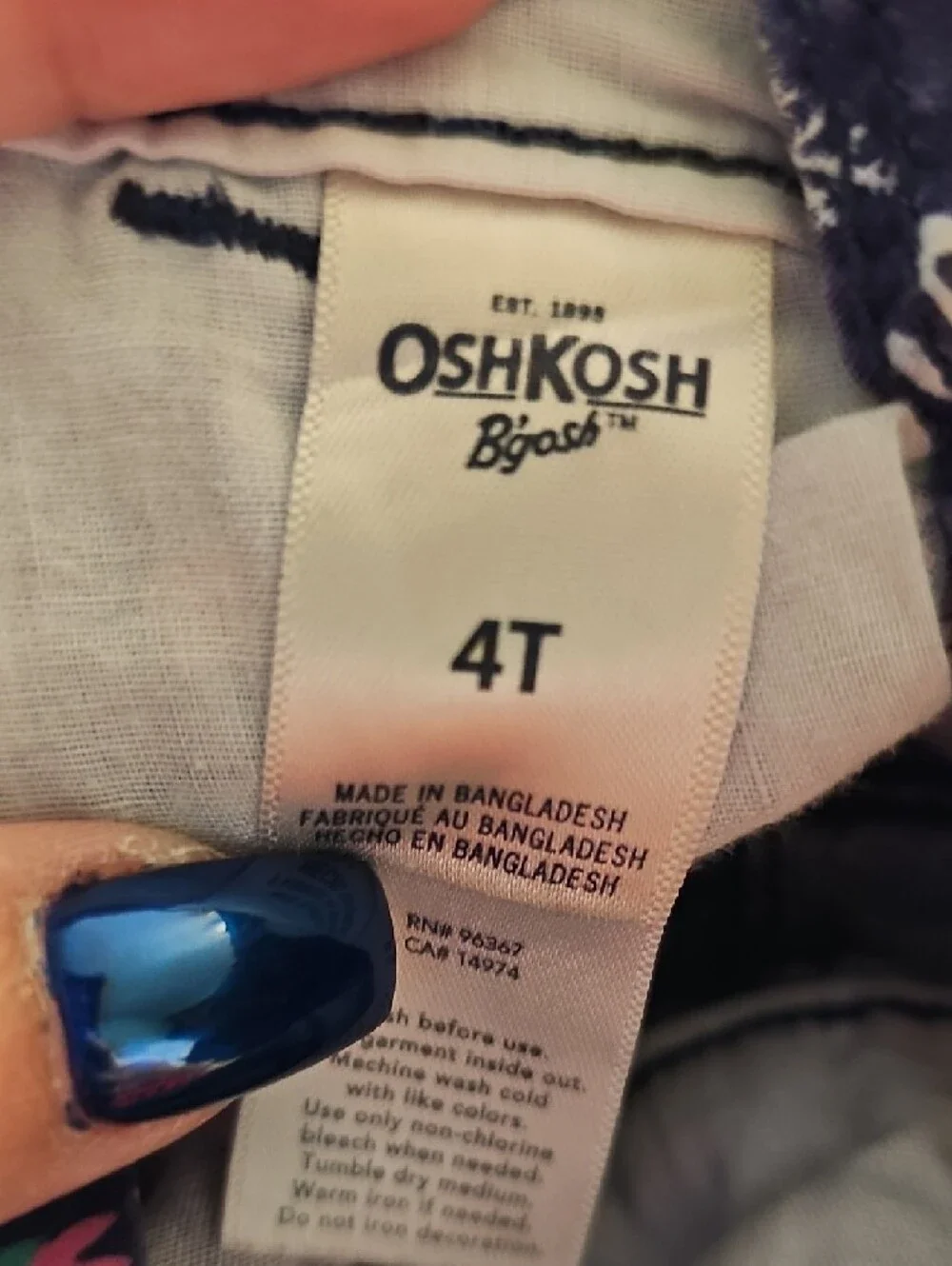 OshKosh B'gosh Purple Floral Top with Pink and Green Accents
